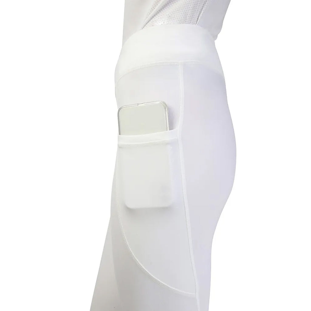Hy Equestrian Children's Selah Competition Riding Tights - White