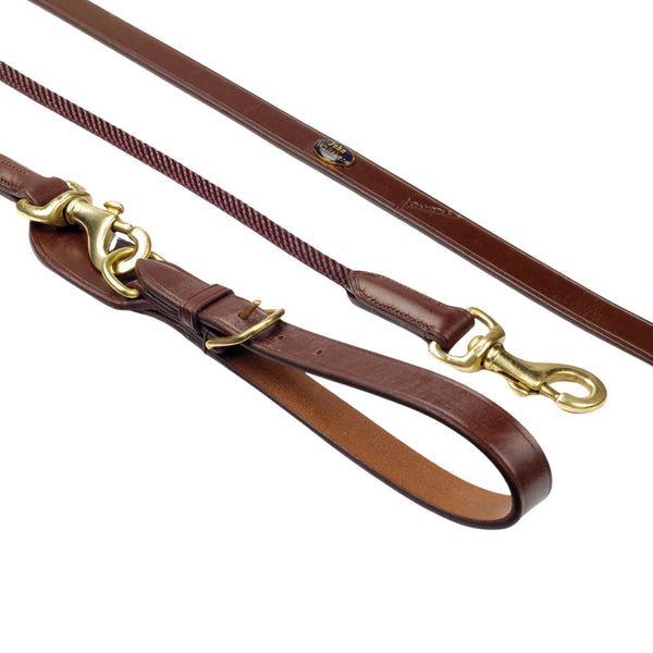 John Whitaker Rope Draw Reins - Brown