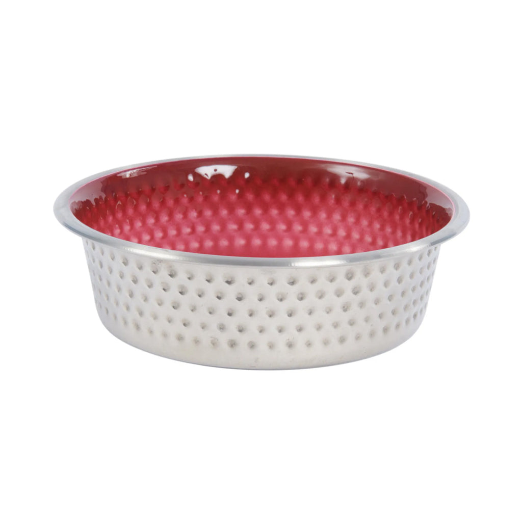WeatherBeeta Non-Slip Stainless Steel Shade Dog Bowl - Magenta