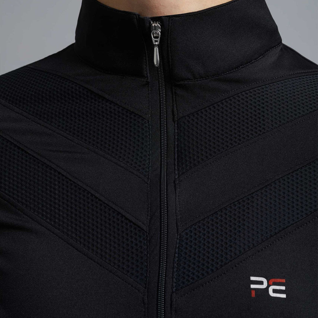 Premier Equine Arclos Ladies Technical Long Sleeve Riding Top - Black