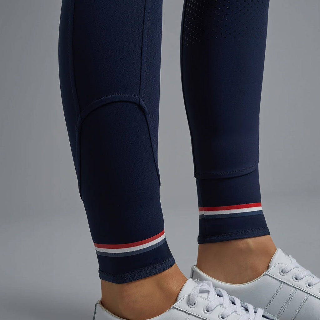 Premier Equine Mirillo Ladies Full Seat Gel Riding Tights - Navy