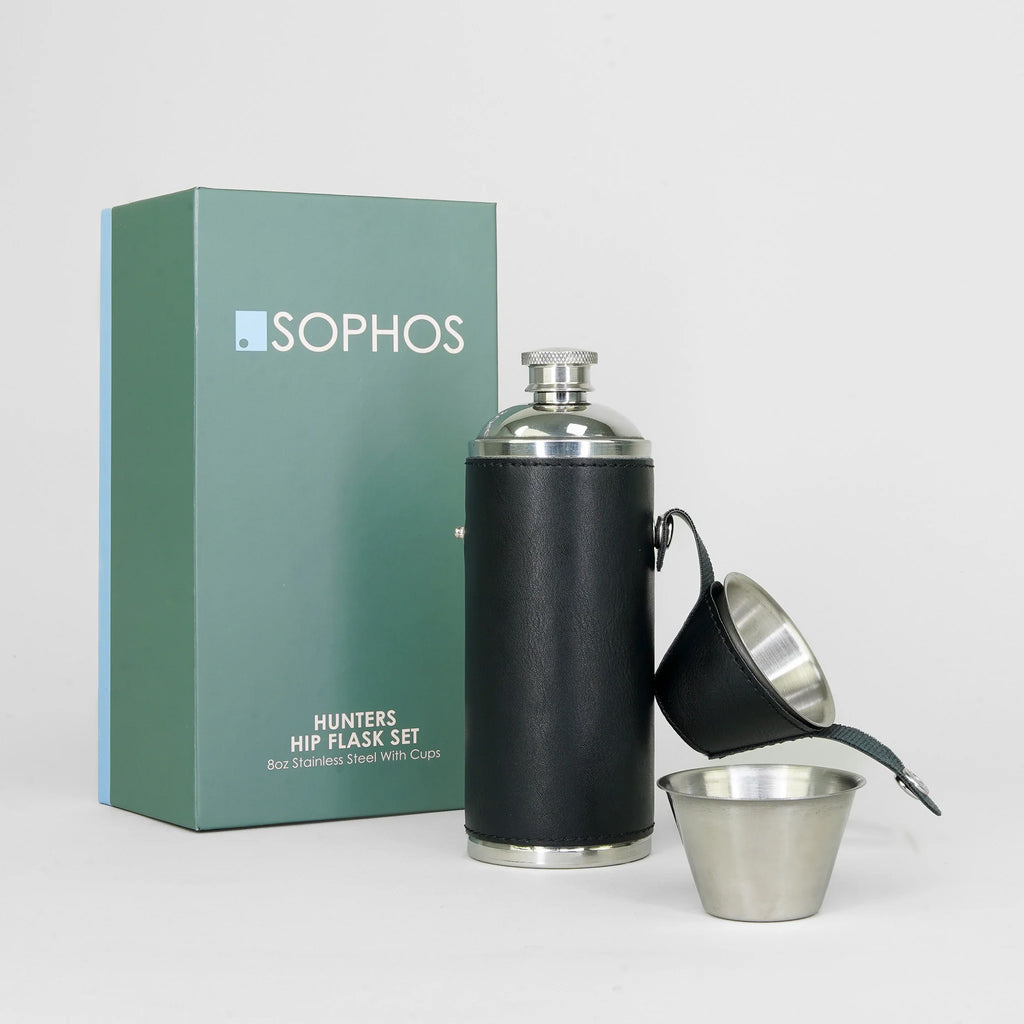 Sophos 8oz Silver Hunters Flask