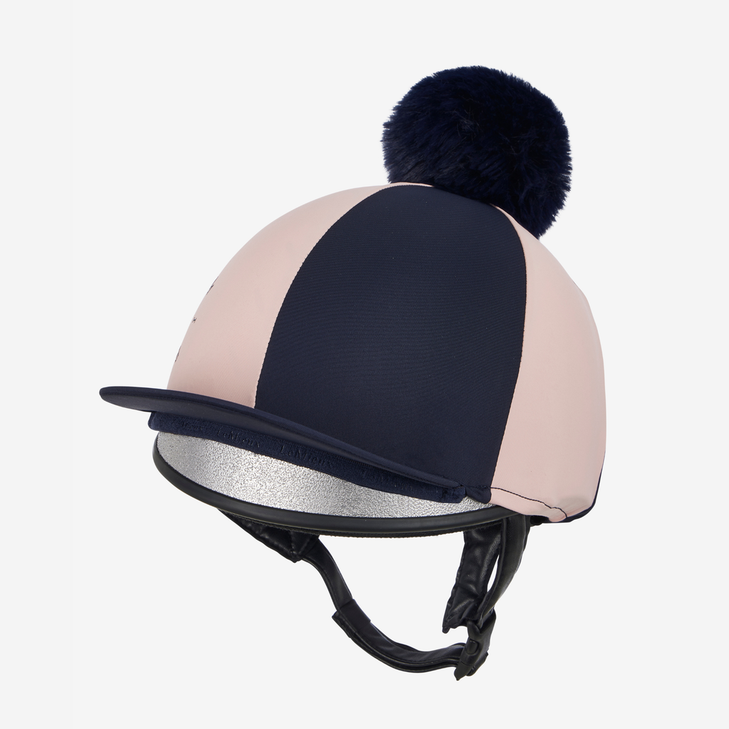 LeMieux Harlequin Hat Silk - Navy/Petal