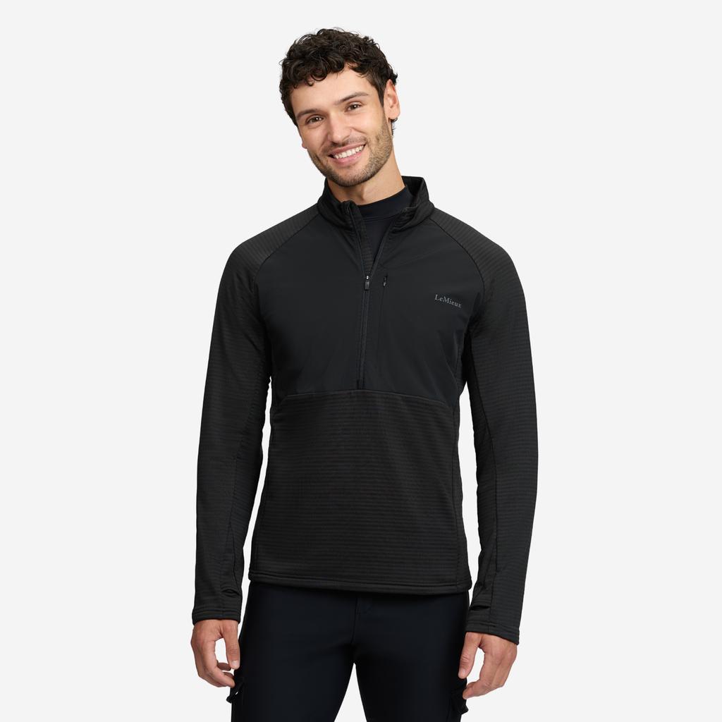 LeMieux Mens Quarter Zip Mid Layer - Black