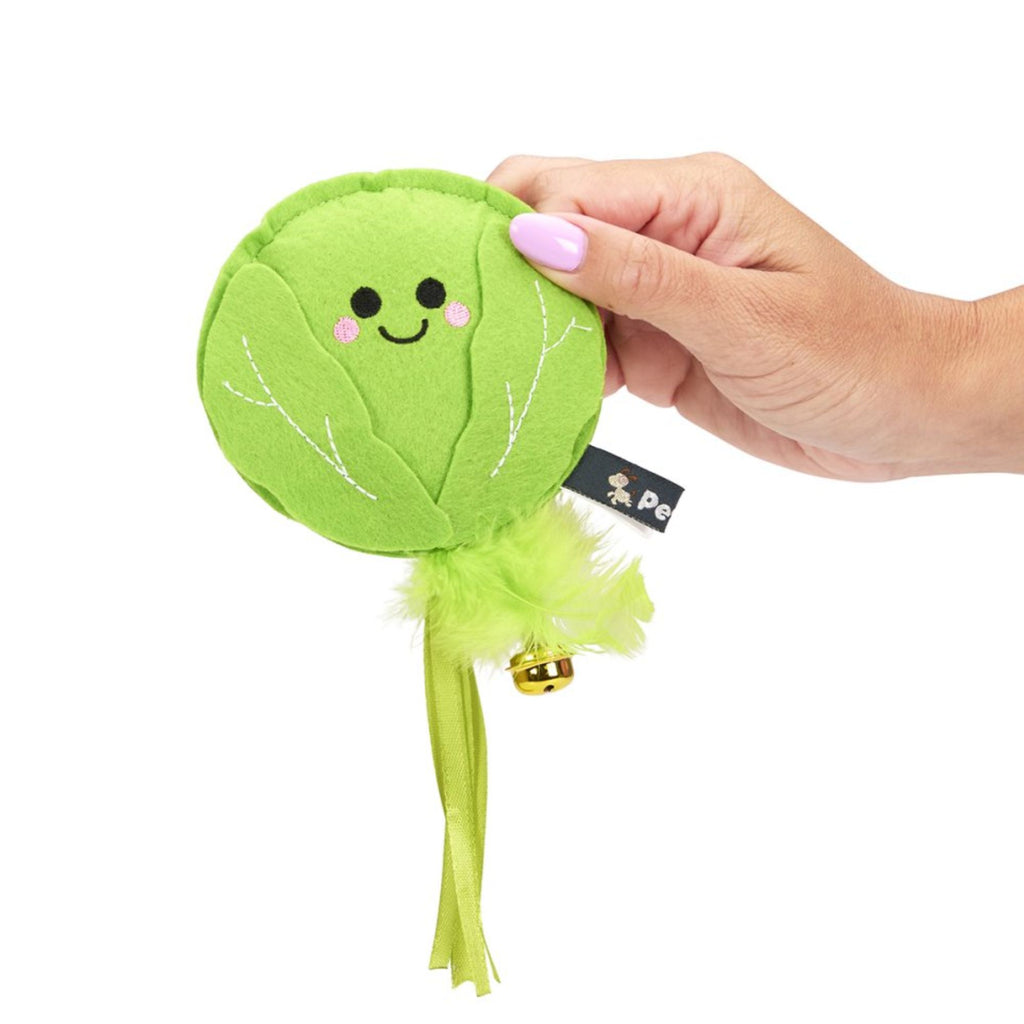 Petface Foodie Faces Felt Sprout Christmas Cat Toy