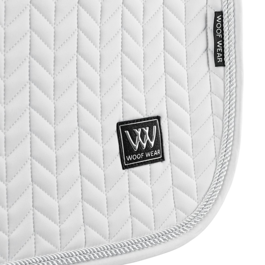 Woof Wear Herringbone Close Contact Saddle Pad - White