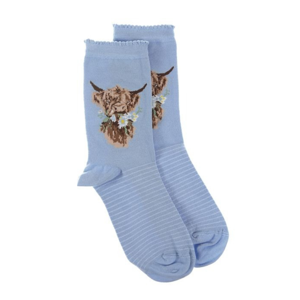 Wrendale Cow Sock - Daisy Coo