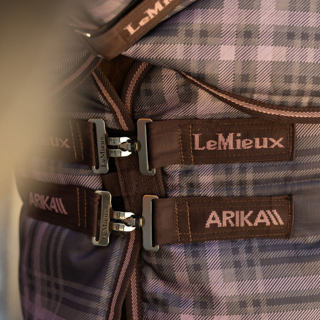 LeMieux Arika Check Stable Rug with Neck 200g - Cocoa