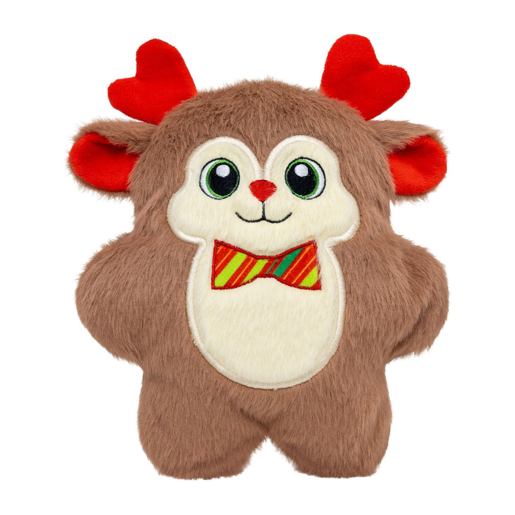 Kong Holiday Snuzzles Bow Tie Reindeer Dog Toy - Medium