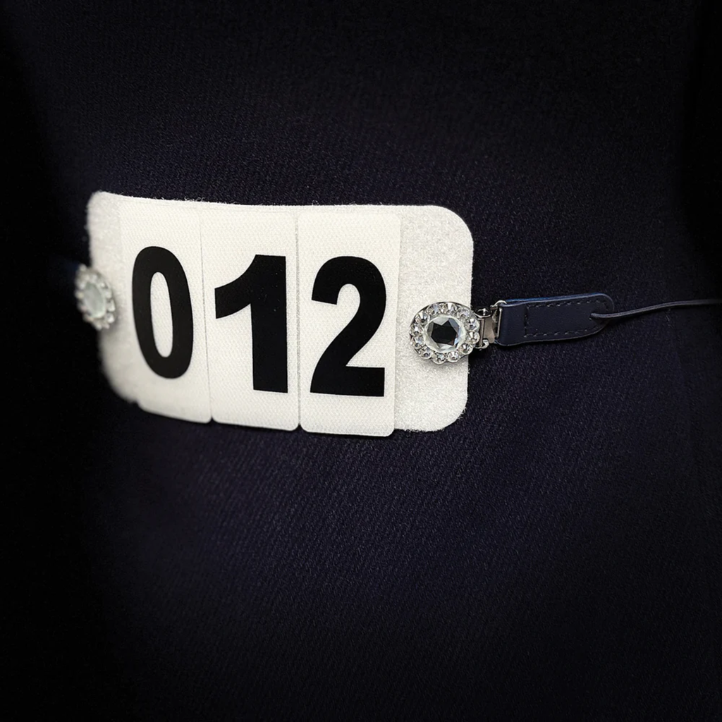 Equetech Crystal Showing Number Clips - Navy