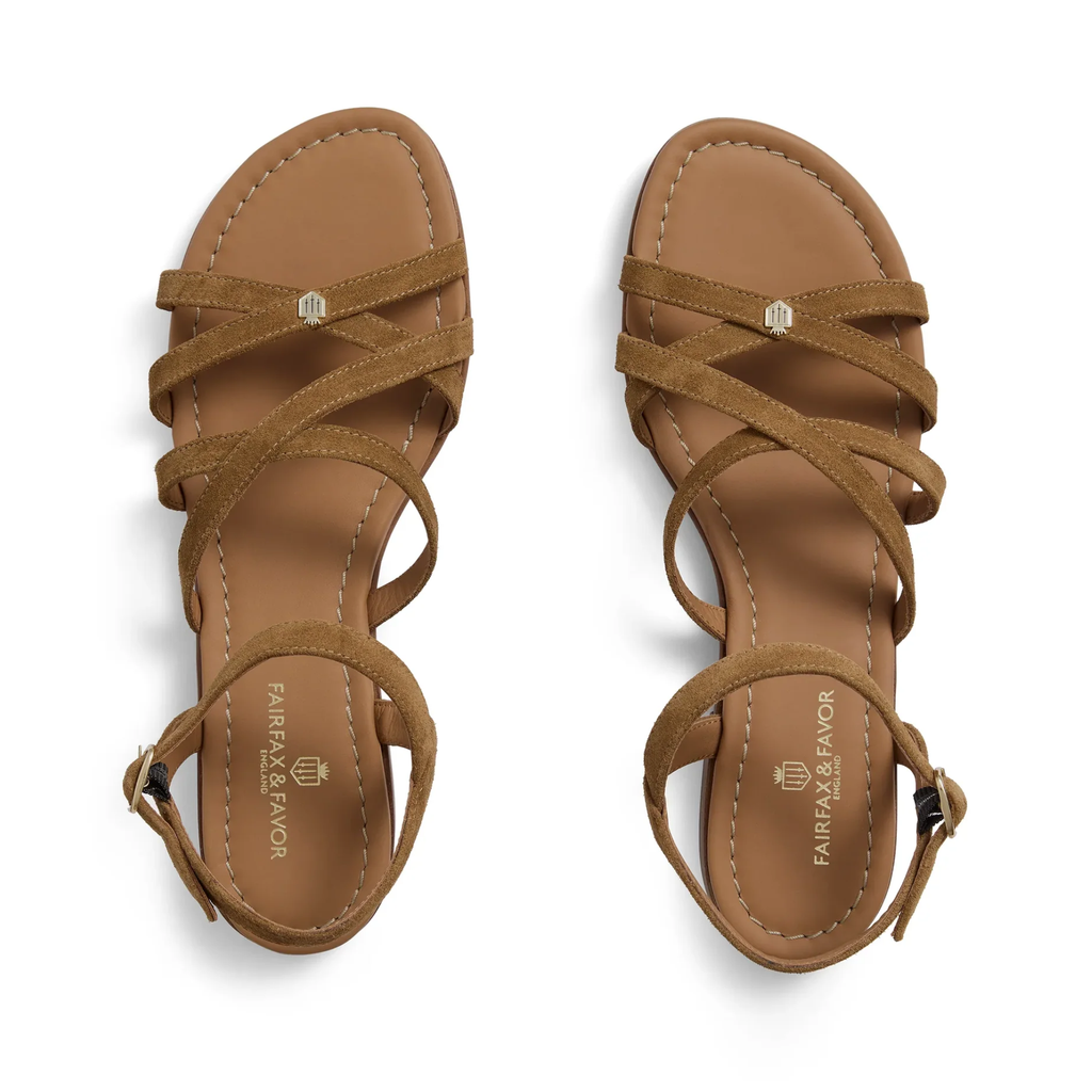 Fairfax and Favor St Ives Sandal - Tan Suede
