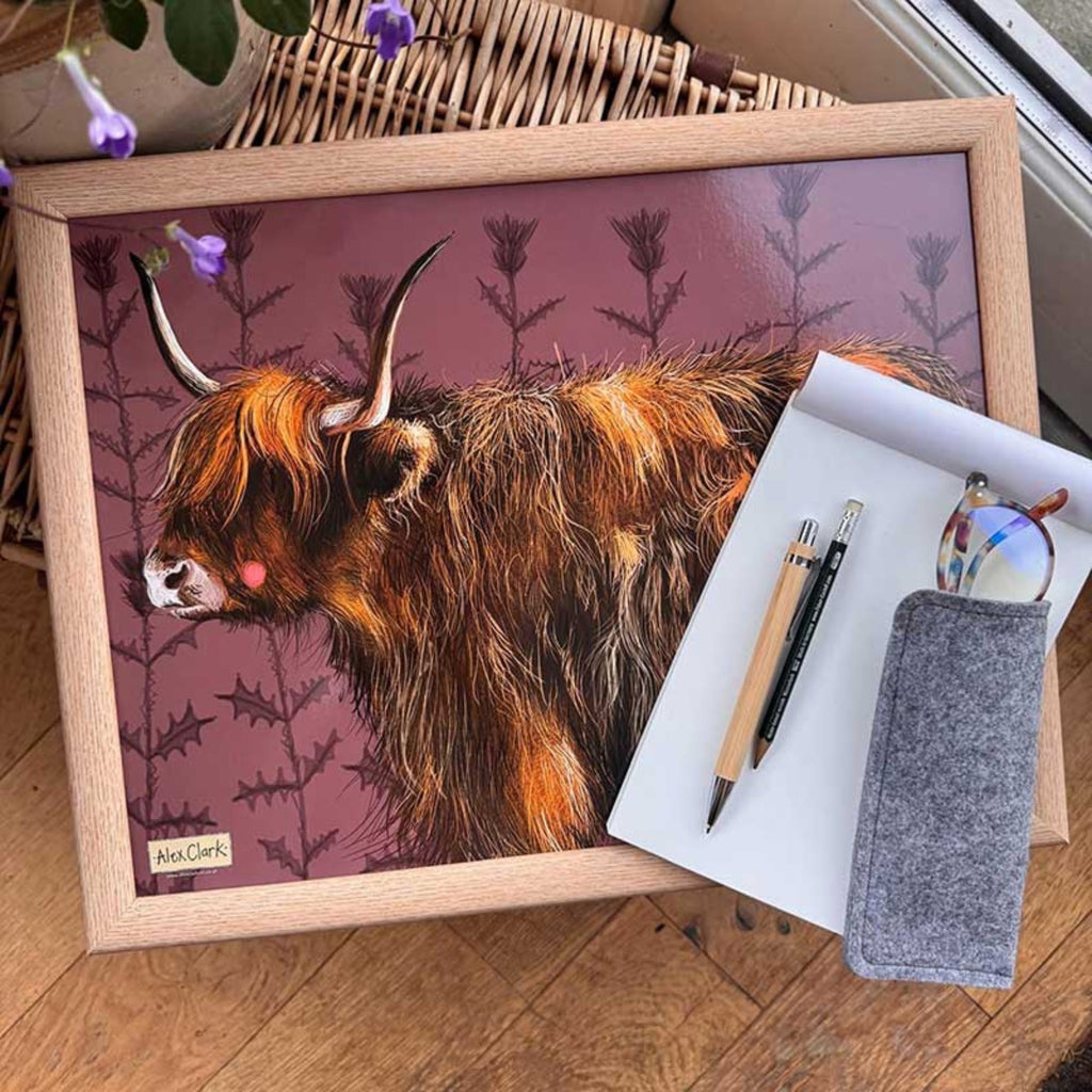 Alex Clark Highland Cow Lap Tray