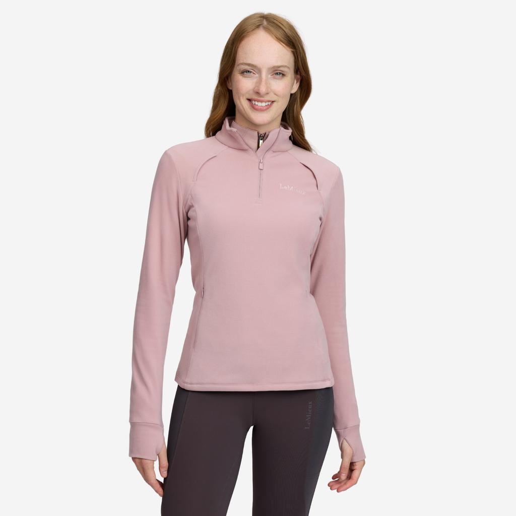 LeMieux Ladies Frances Quarter Zip Fleece - Wild Rose
