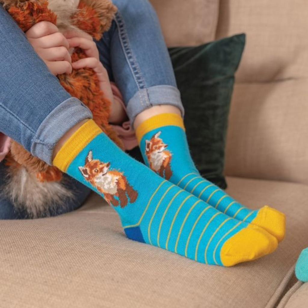 Wrendale Childrens Fox Socks - Born to be Wild