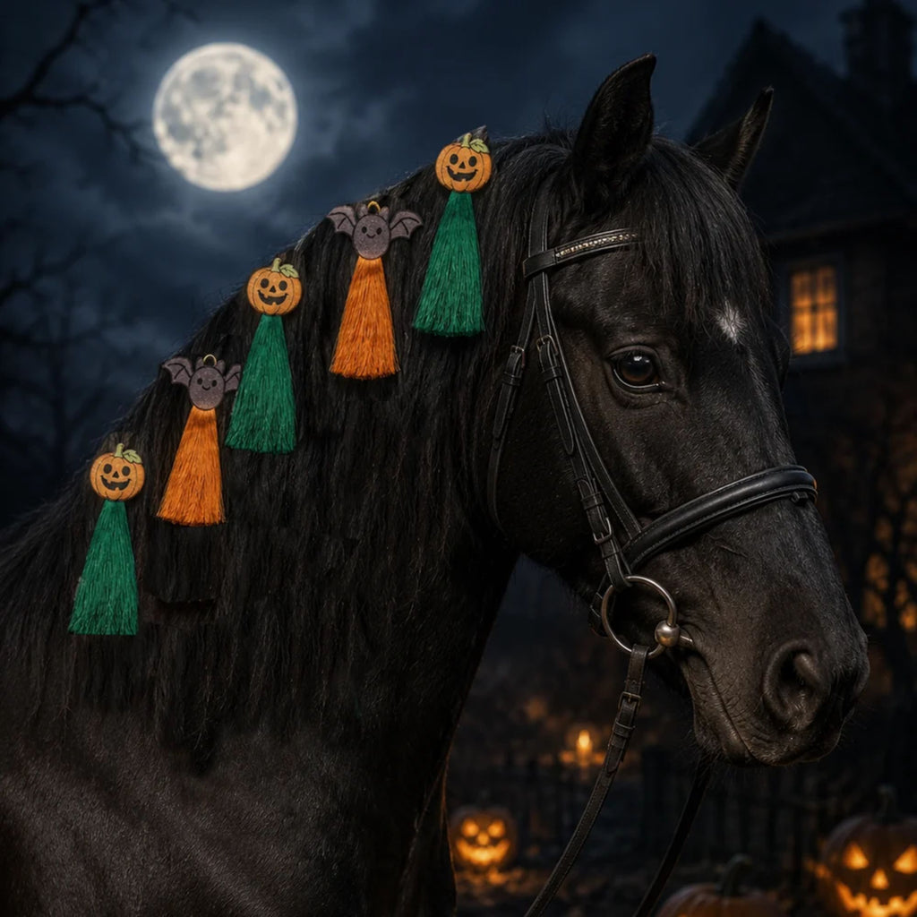 Equetech Halloween Pumpkins & Bats Mane Tassels