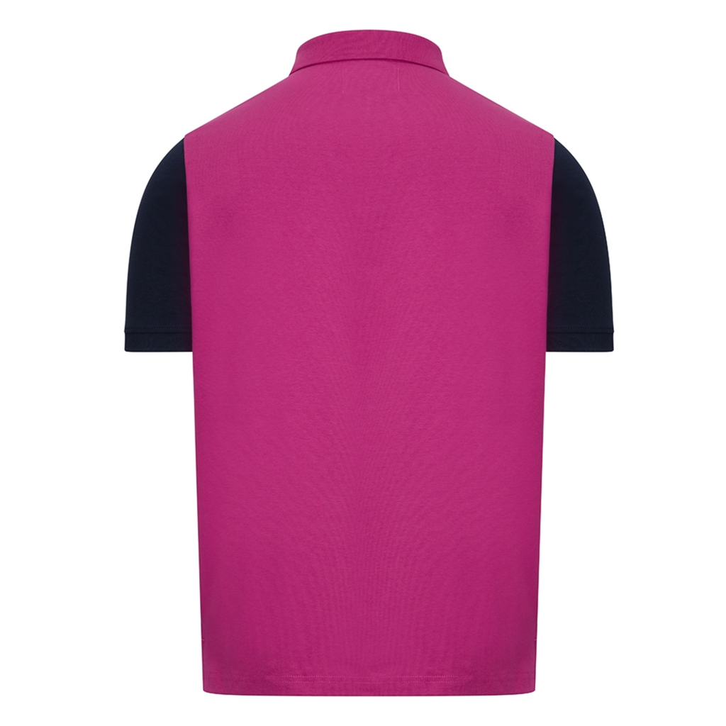 Hoggs of Fife Ladies Abbey Sash Jersey Polo - Berry/Navy
