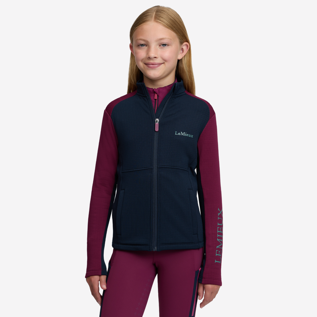 LeMieux Young Rider Bethany Fleece Zip Through - Blackberry