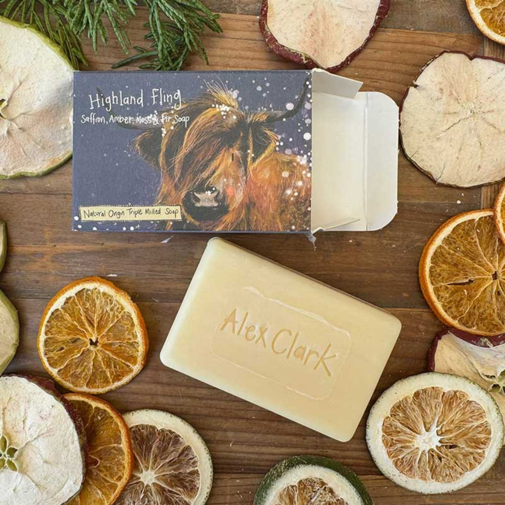 Alex Clark Highland Fling Soap - Saffron, Amber, Moss & Fir