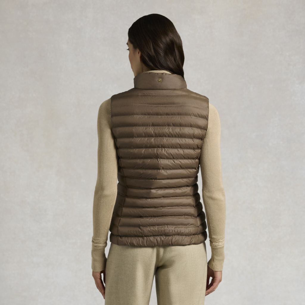 Holland Cooper Ladies Lightweight Puffer Gilet - Chestnut