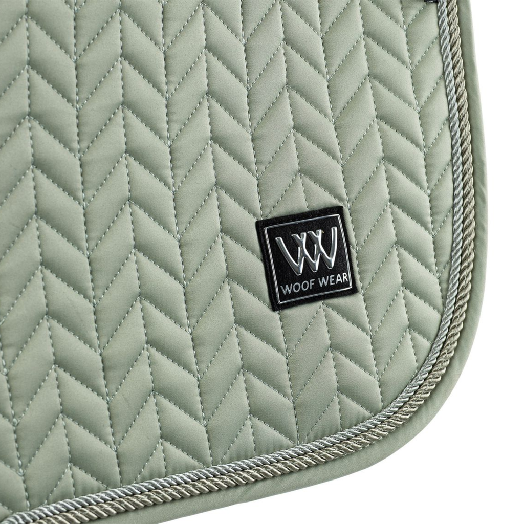 Woof Wear Herringbone Close Contact Saddle Pad - Sage Green