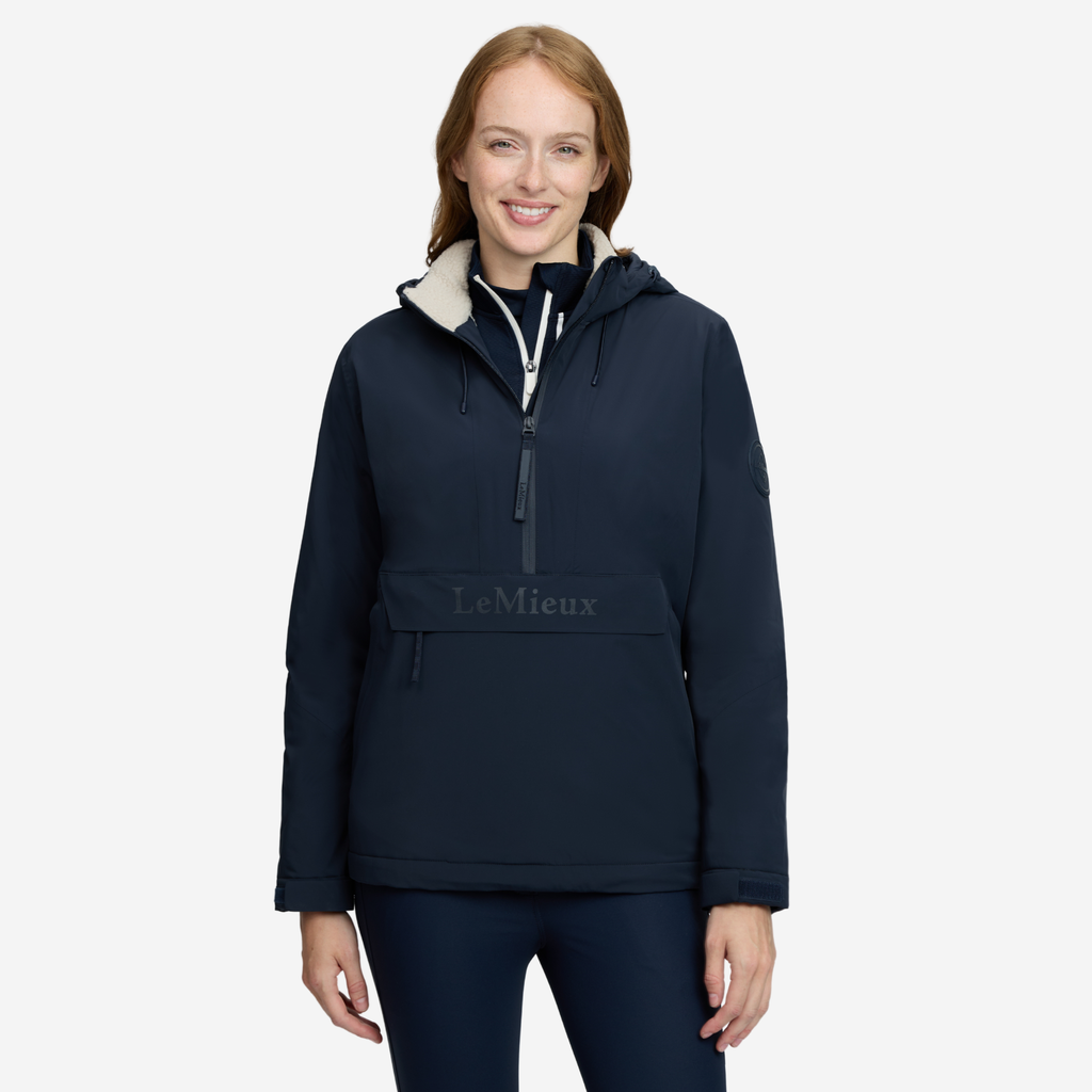LeMieux Ladies Phoebe 1/2 Zip Waterproof Anorak - Navy