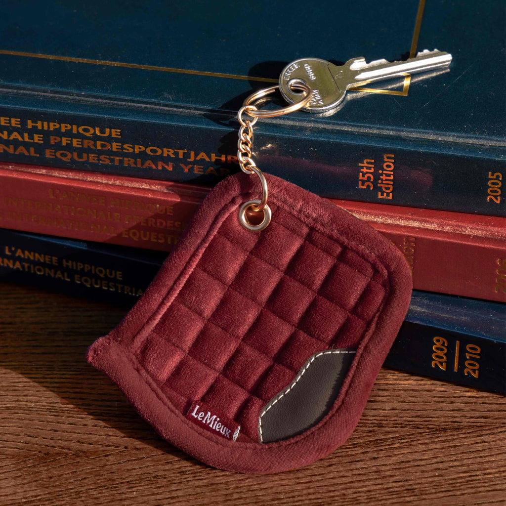 LeMieux Lustre Saddle Pad Key Ring - Garnet