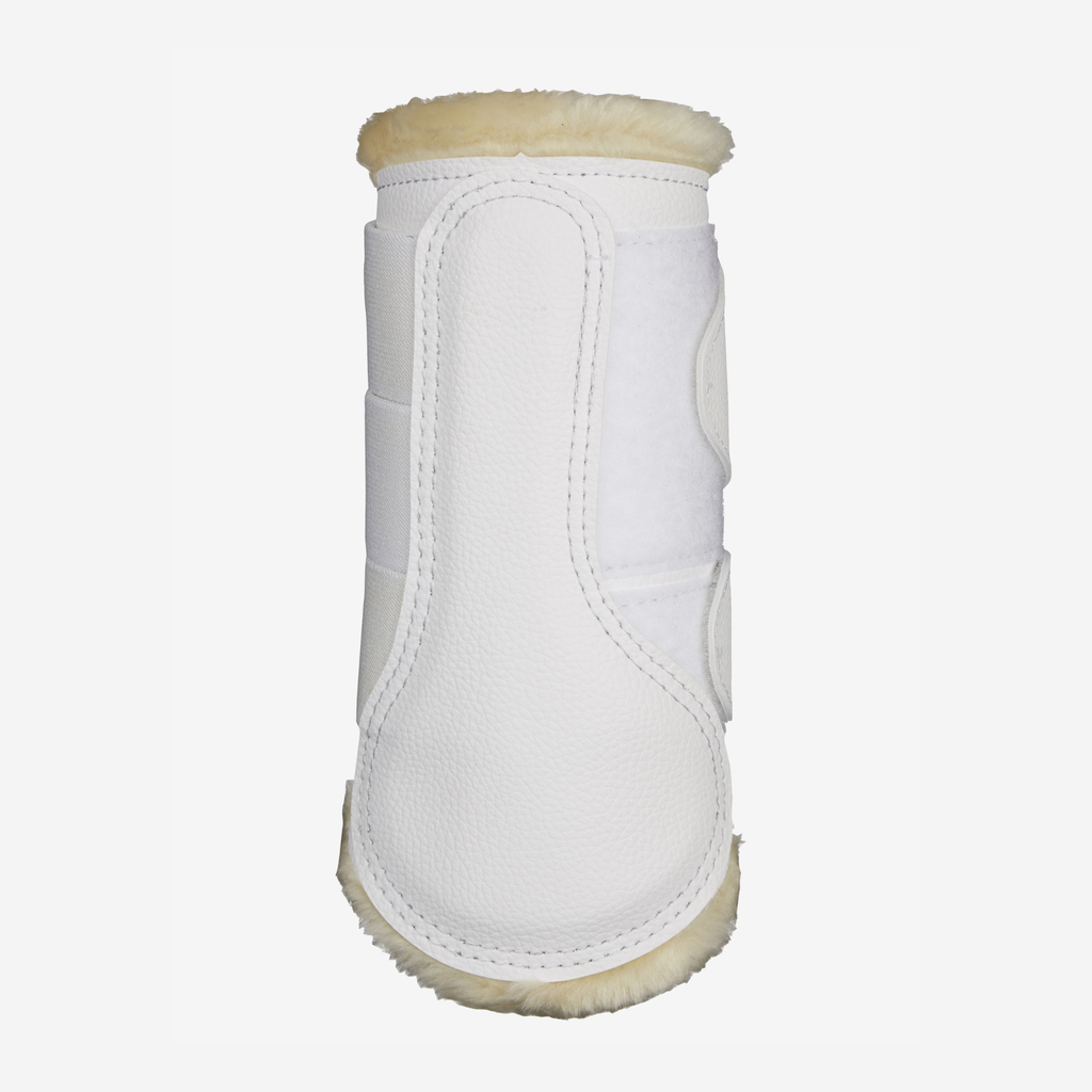 LeMieux Fleece Lined Brushing Boots - White/Natural