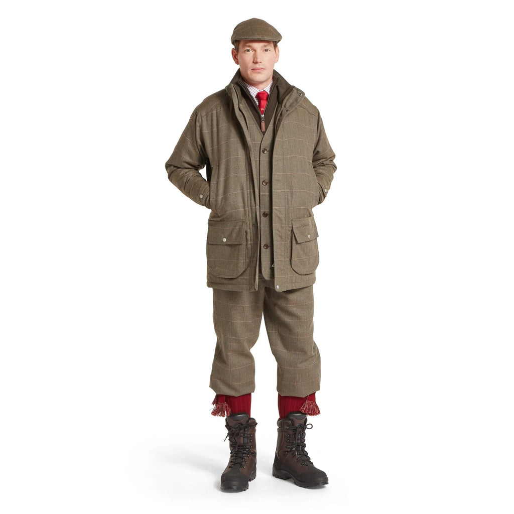 Schoffel Mens Ptarmigan Tweed Classic Coat - Lochlane Tweed