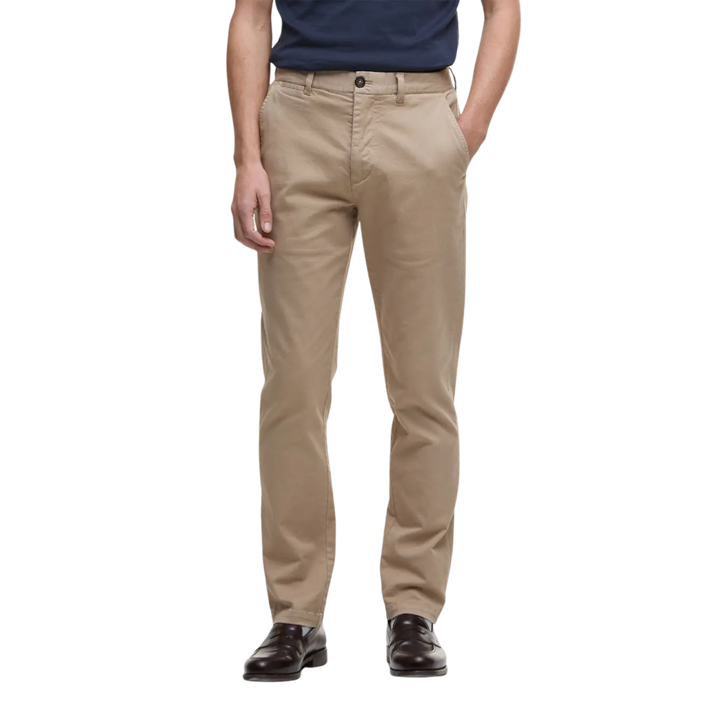Barbour Washed Stretch Twill Tailored Trouser - Stone
