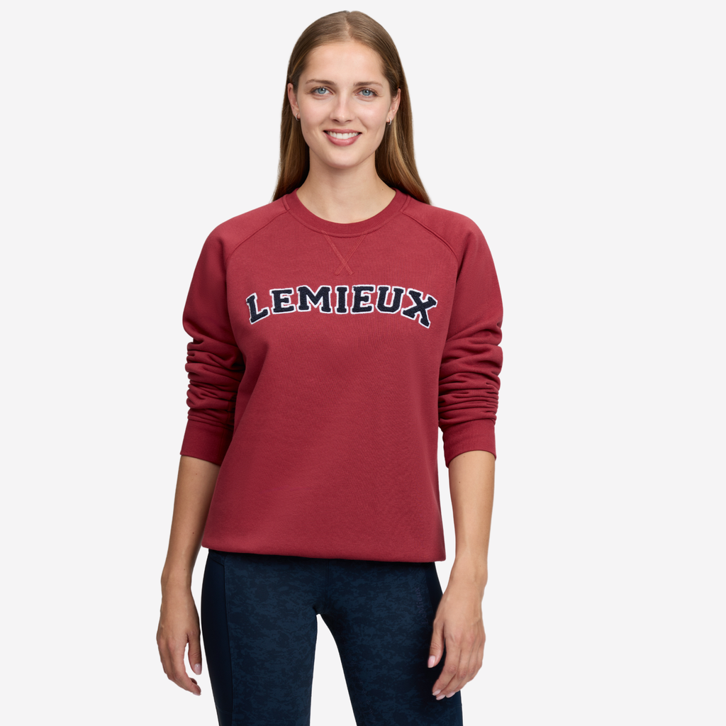 LeMieux Ladies Vida Varsity Crew Neck Sweat - Russet
