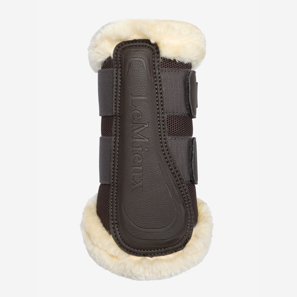 LeMieux Heritage Fleece Edged Brushing Boot - Cocoa