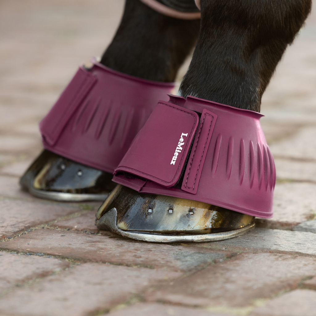 LeMieux Rubber Bell Boots - Blackberry