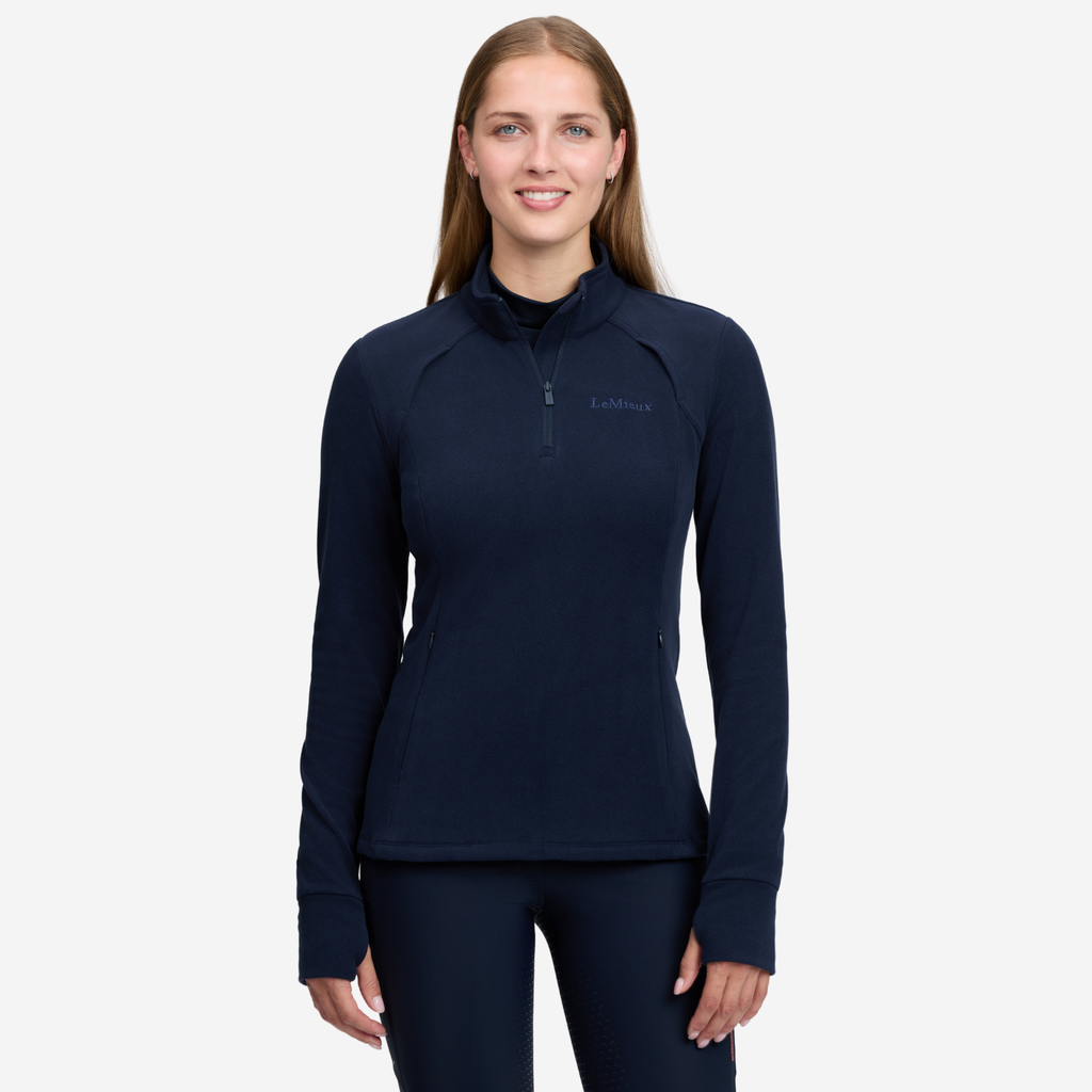 LeMieux Ladies Frances Quarter Zip Fleece - Navy
