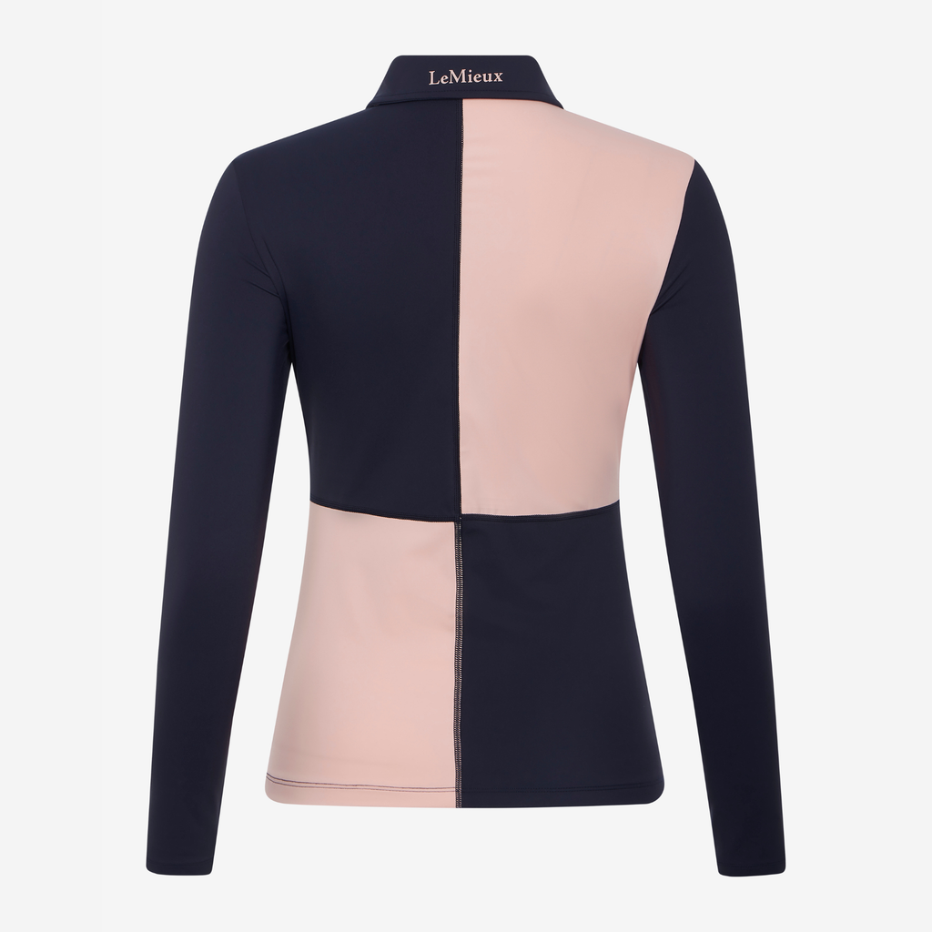 LeMieux Harlequin Rugby Shirt Base Layer - Petal/Navy