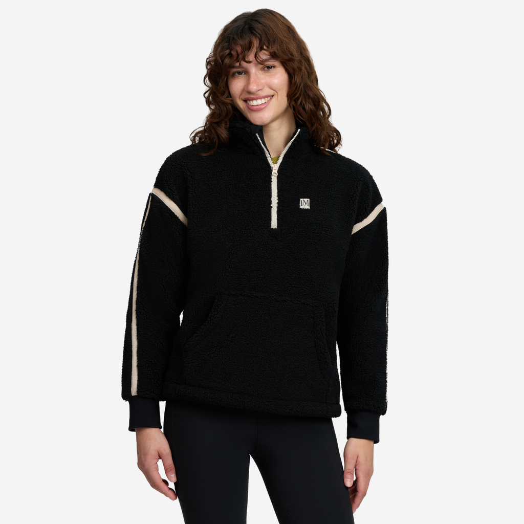 LeMieux Ladies Avery Teddy Quarter Zip Fleece - Black