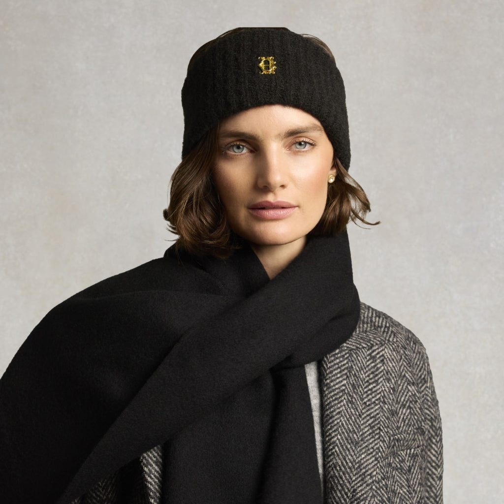 Holland Cooper Ladies Knitted Headband - Black