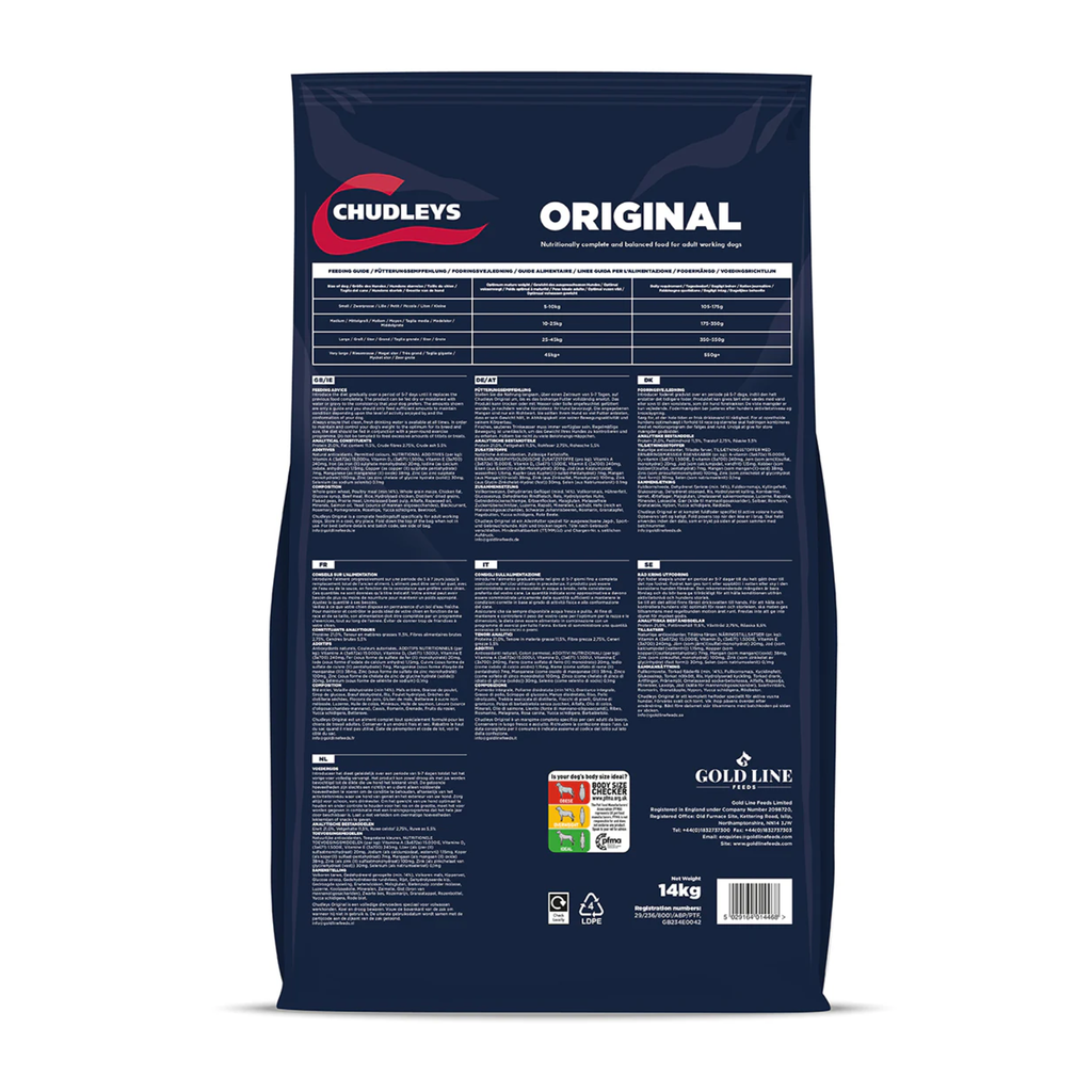 Chudleys Original Dog Food - 14kg