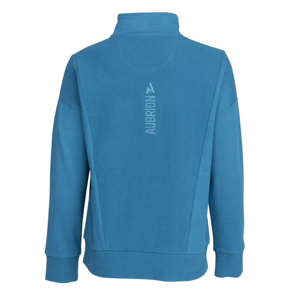 Aubrion React Young Rider Quarter Zip Sweater - Kingfisher