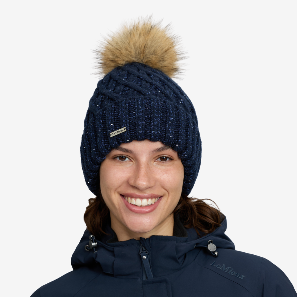 LeMieux Bernie Sequin Beanie - Navy