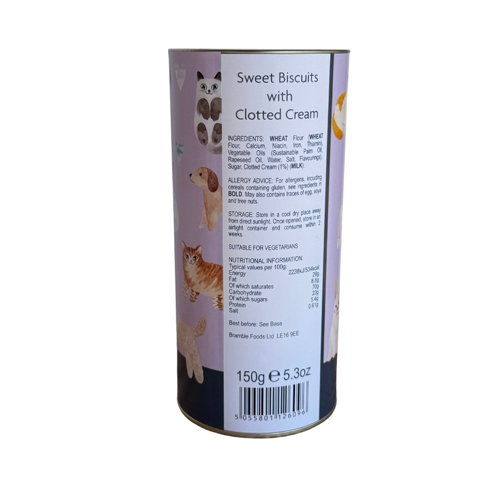 Thank You Clotted Cream Shortbread Melts Gift Drum - Pets
