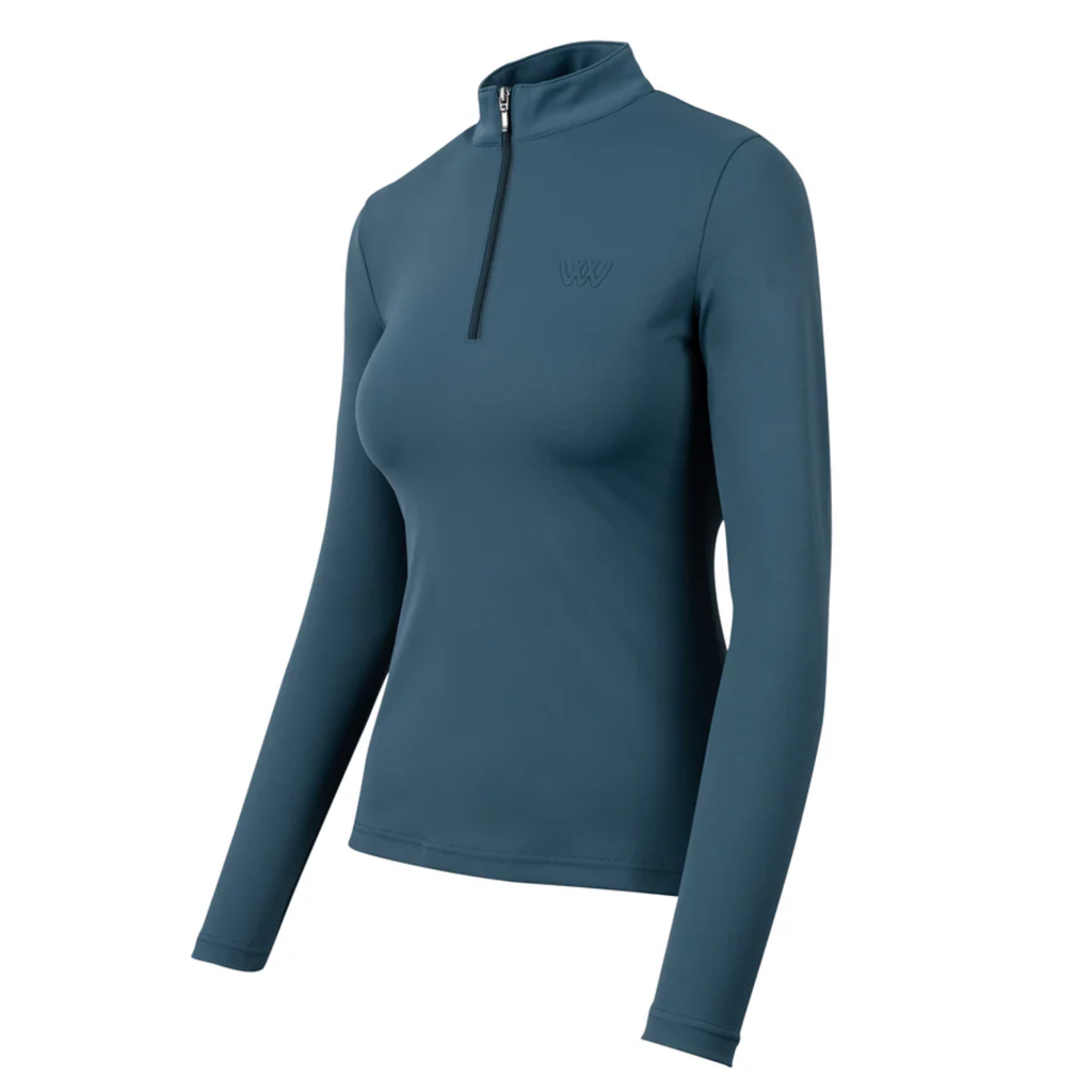 Woof Wear Ladies Long Sleeve Tech Riding Shirt - Petrol Blue