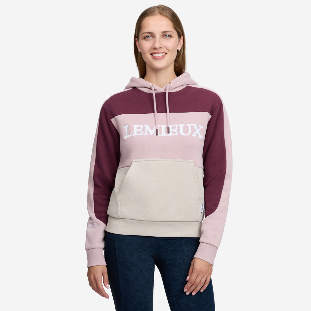 LeMieux Ladies Kadie Colour Block Hoodie - Wild Rose