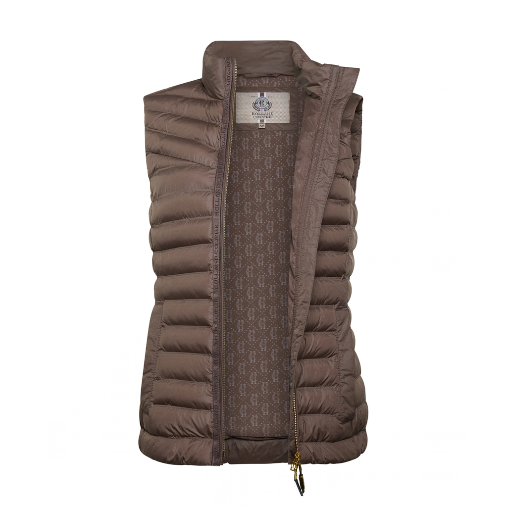 Holland Cooper Ladies Lightweight Puffer Gilet - Chestnut