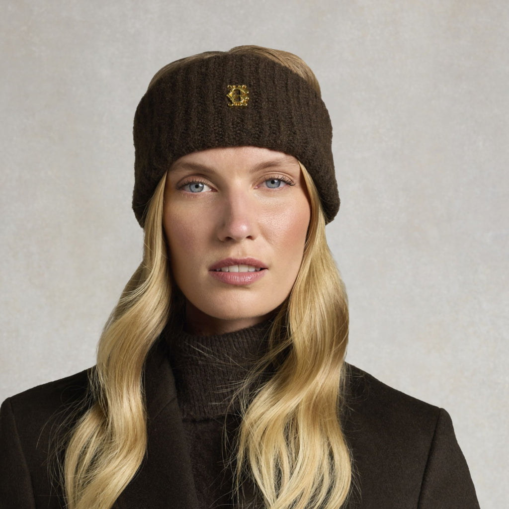Holland Cooper Ladies Knitted Headband - Chocolate