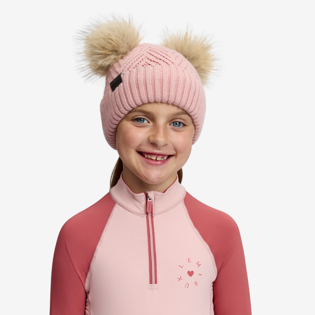 LeMieux Mini Double Pom Beanie - Petal