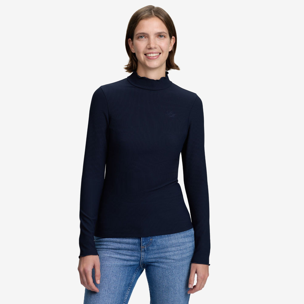 LeMieux Ladies Lustre Ribbed Top - Sapphire