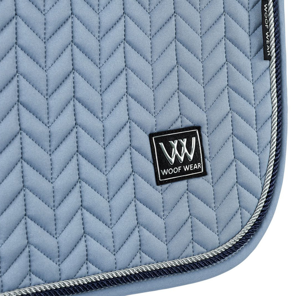 Woof Wear Herringbone Close Contact Saddle Pad - Steel Blue