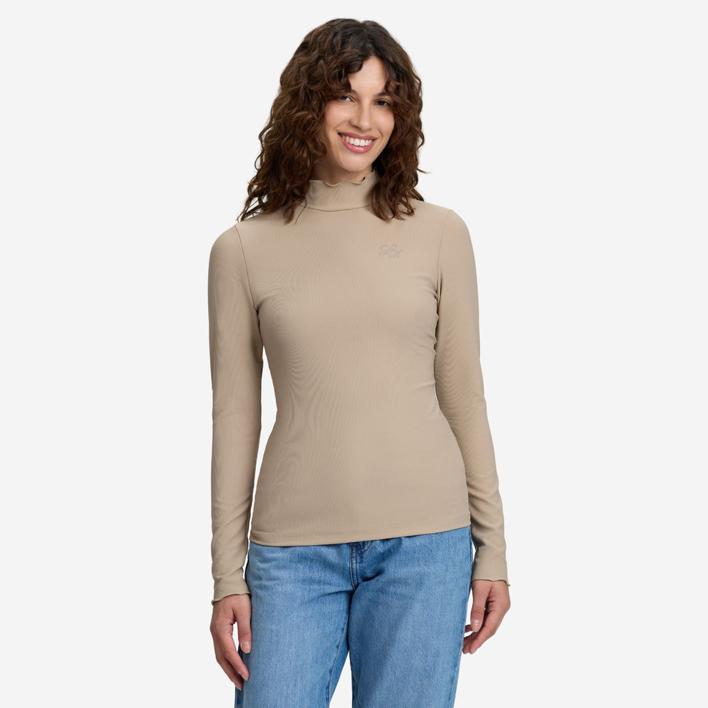 LeMieux Ladies Lustre Ribbed Top - Champagne