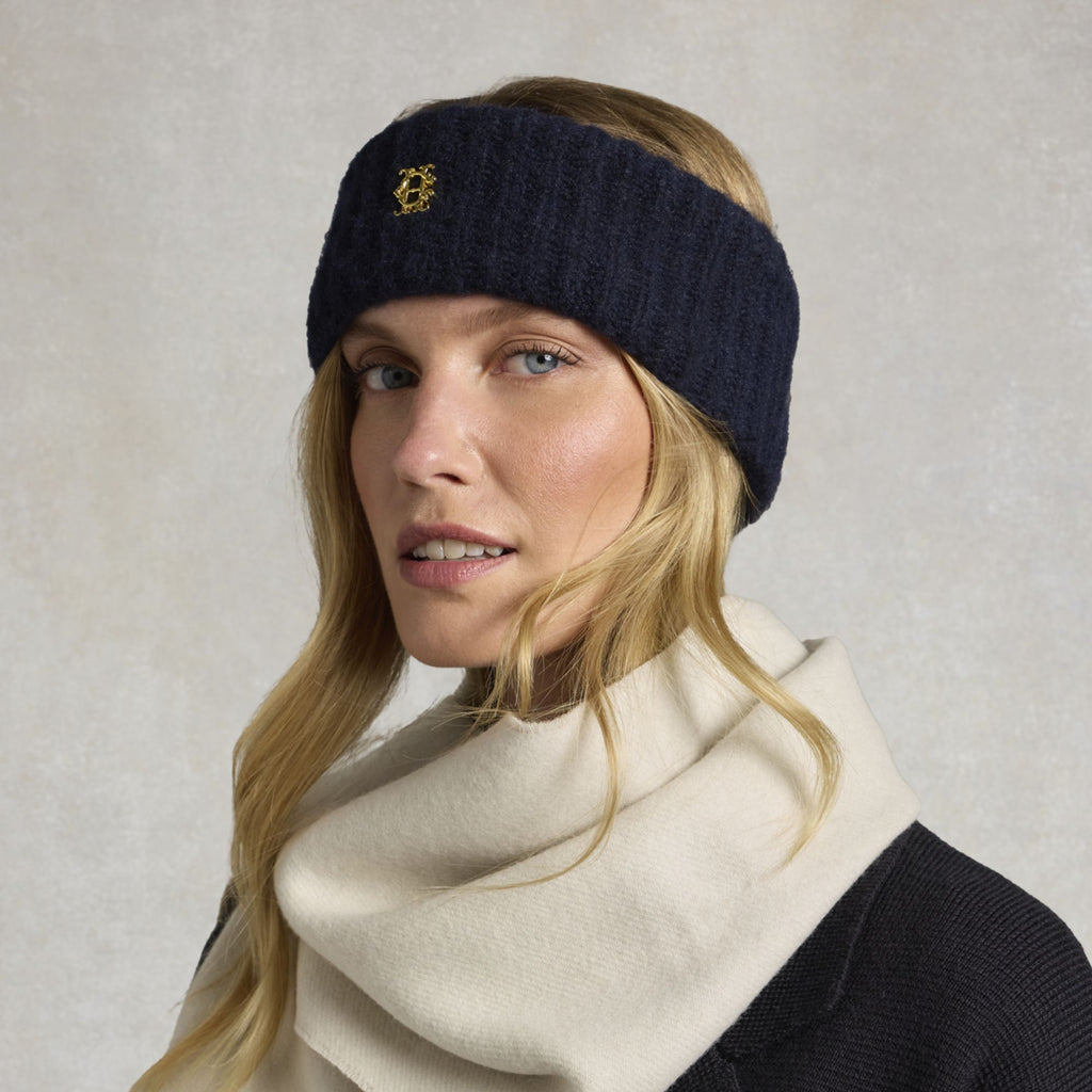 Holland Cooper Ladies Knitted Headband - Navy