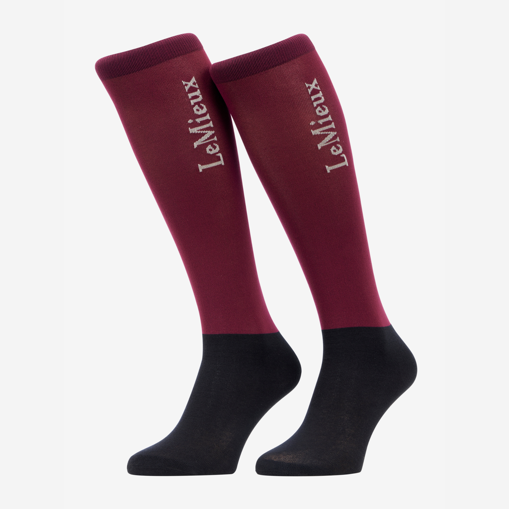 LeMieux Competition Socks 2 Pack - Blackberry